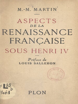 cover image of Aspects de la Renaissance française sous Henri IV